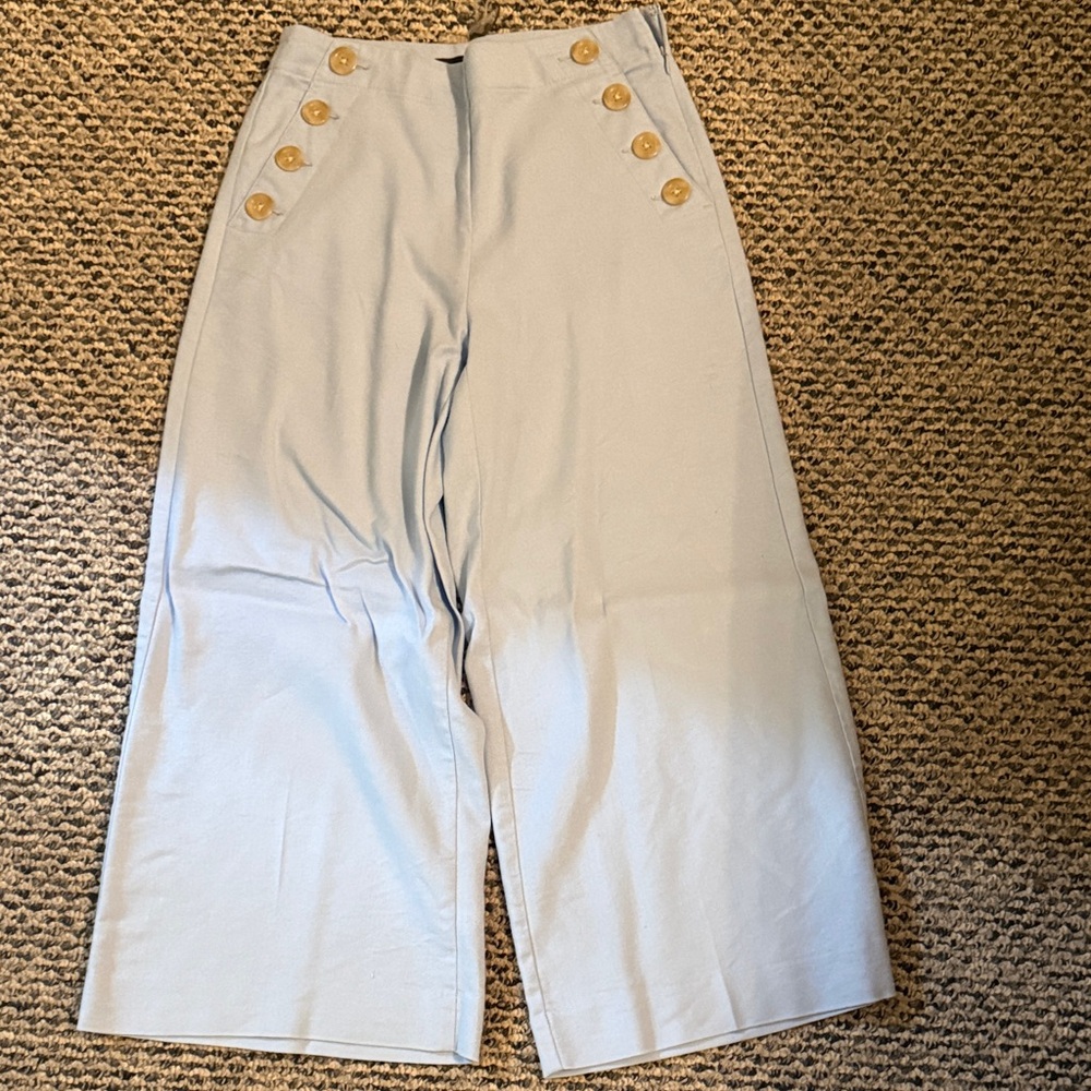Ann Taylor Sky Blue Trousers with button size 0